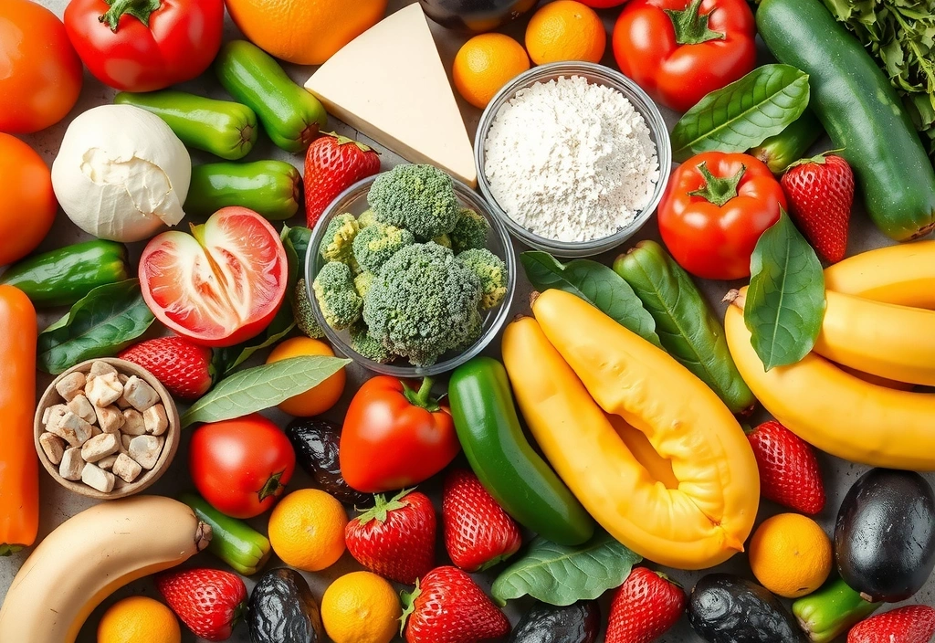 Immagine rappresentativa di vari nutrienti essenziali