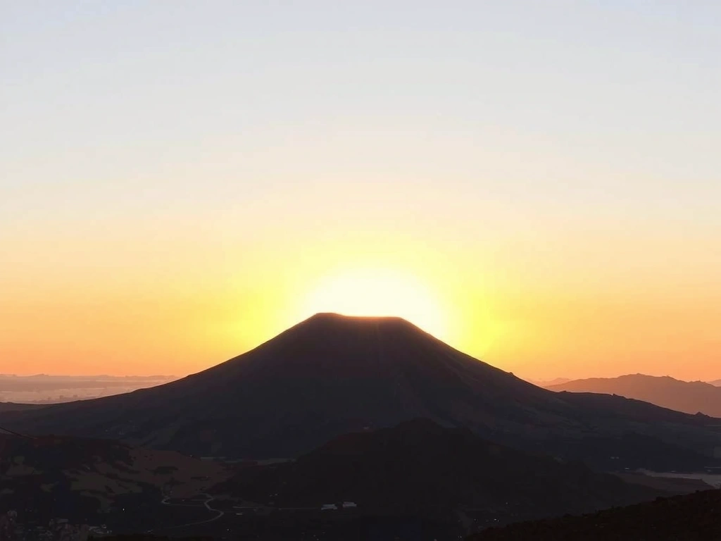 Paesaggio vulcanico dell'Etna al tramonto, simbolo di forza e natura incontaminata