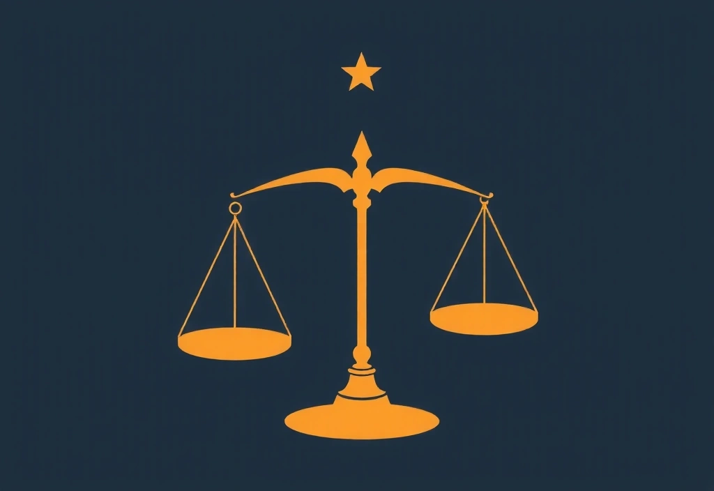 Bilancia della giustizia stilizzata